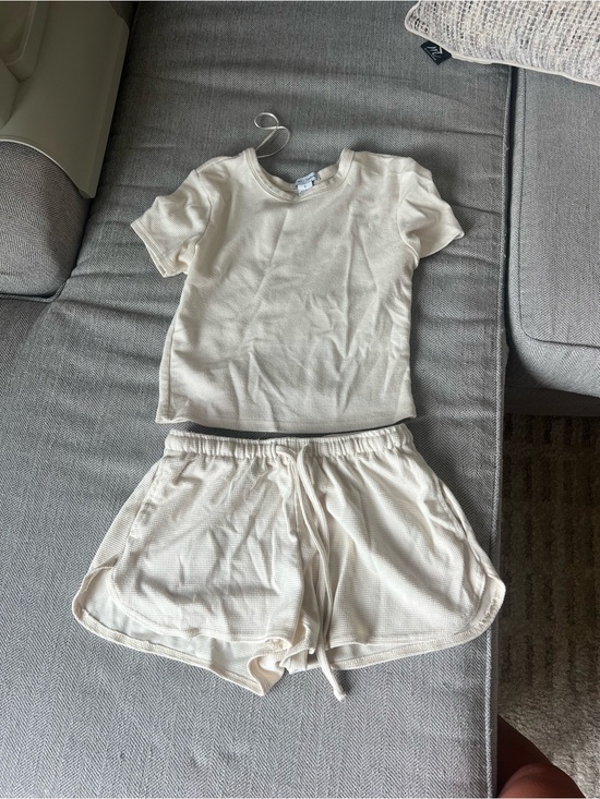Other - Cream Short Sleeve Set